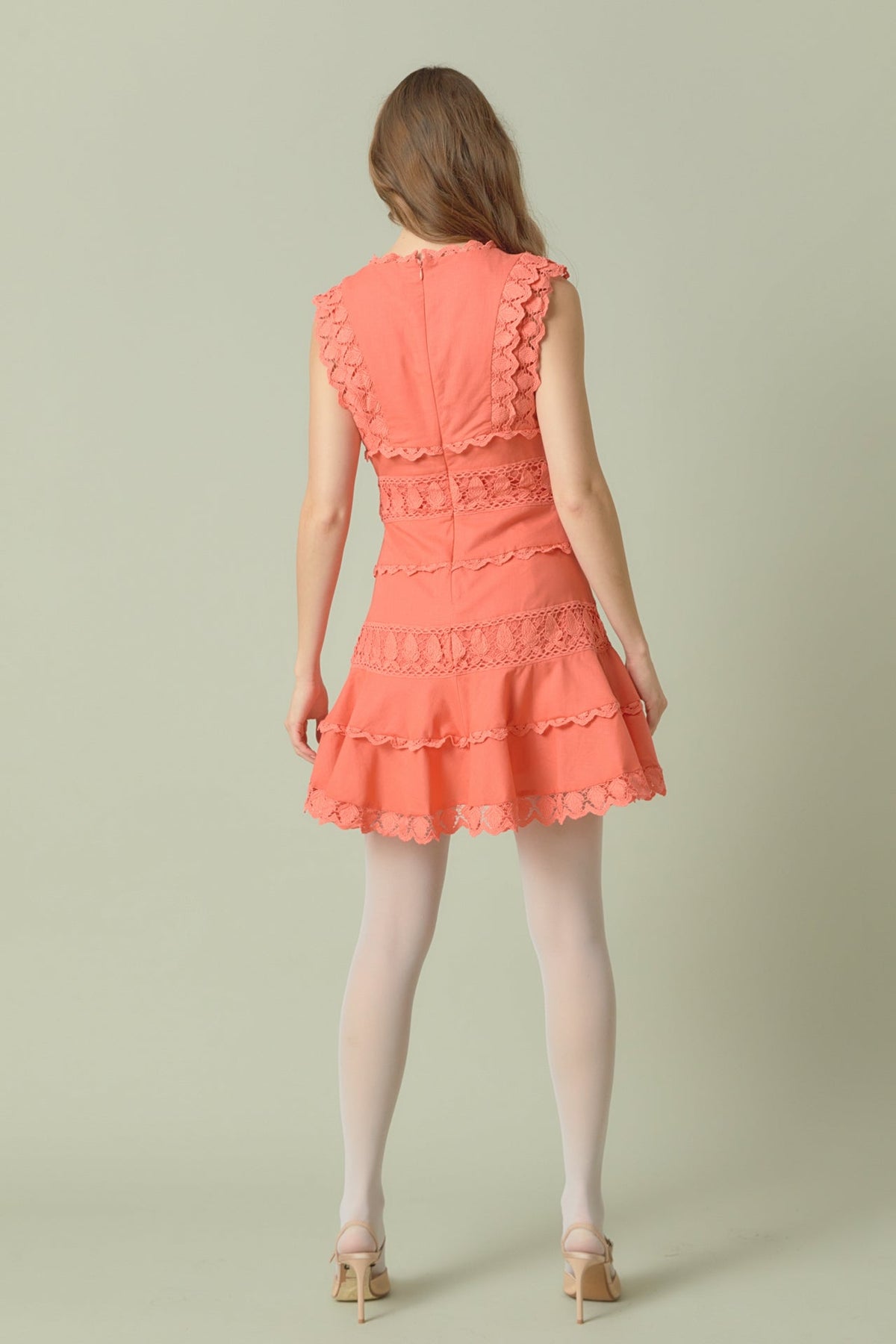 Endless Rose Special Offer | Plunging Neck Lace Trim Dress