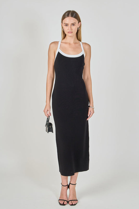 Endless Rose Best Price | Cross Back Knit Midi Dress