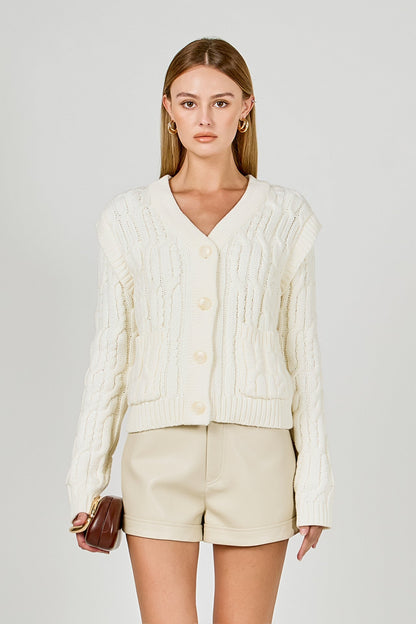 Endless Rose Best Seller | Cable Knit Cardigan
