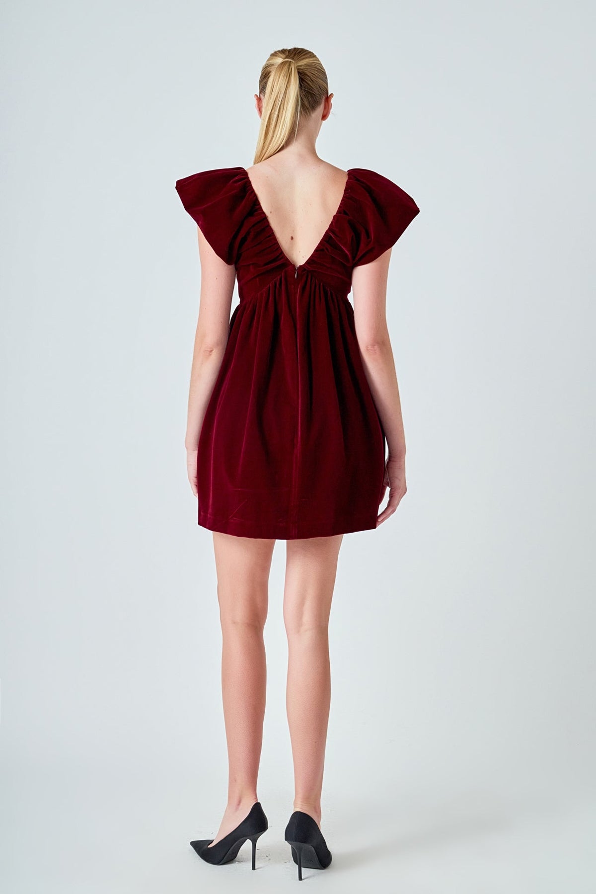 Endless Rose Essential | Velvet Satin Bow Mini Dress | Elegant Party Dress