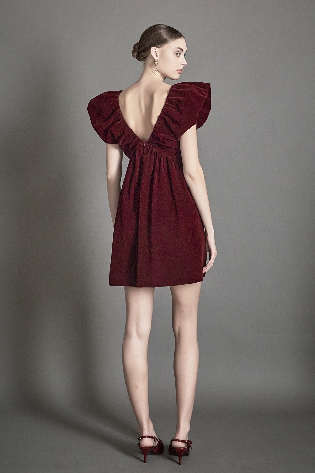 Endless Rose Essential | Velvet Satin Bow Mini Dress | Elegant Party Dress