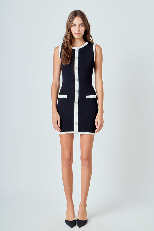 Endless Rose Trusted | Color Block Knit Dress