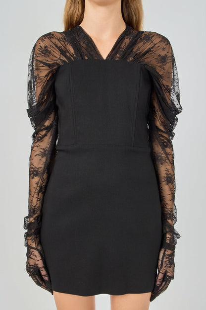 Endless Rose Signature | Mini Dress With Glove Sleeves