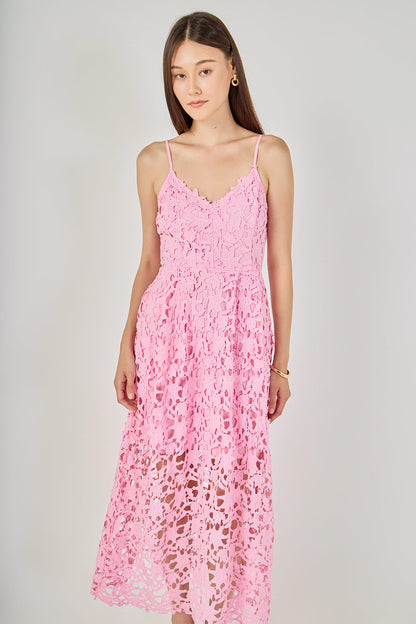 Endless Rose New | Lace Midi Dress