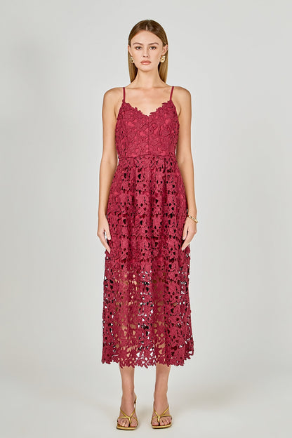 Endless Rose New | Lace Midi Dress