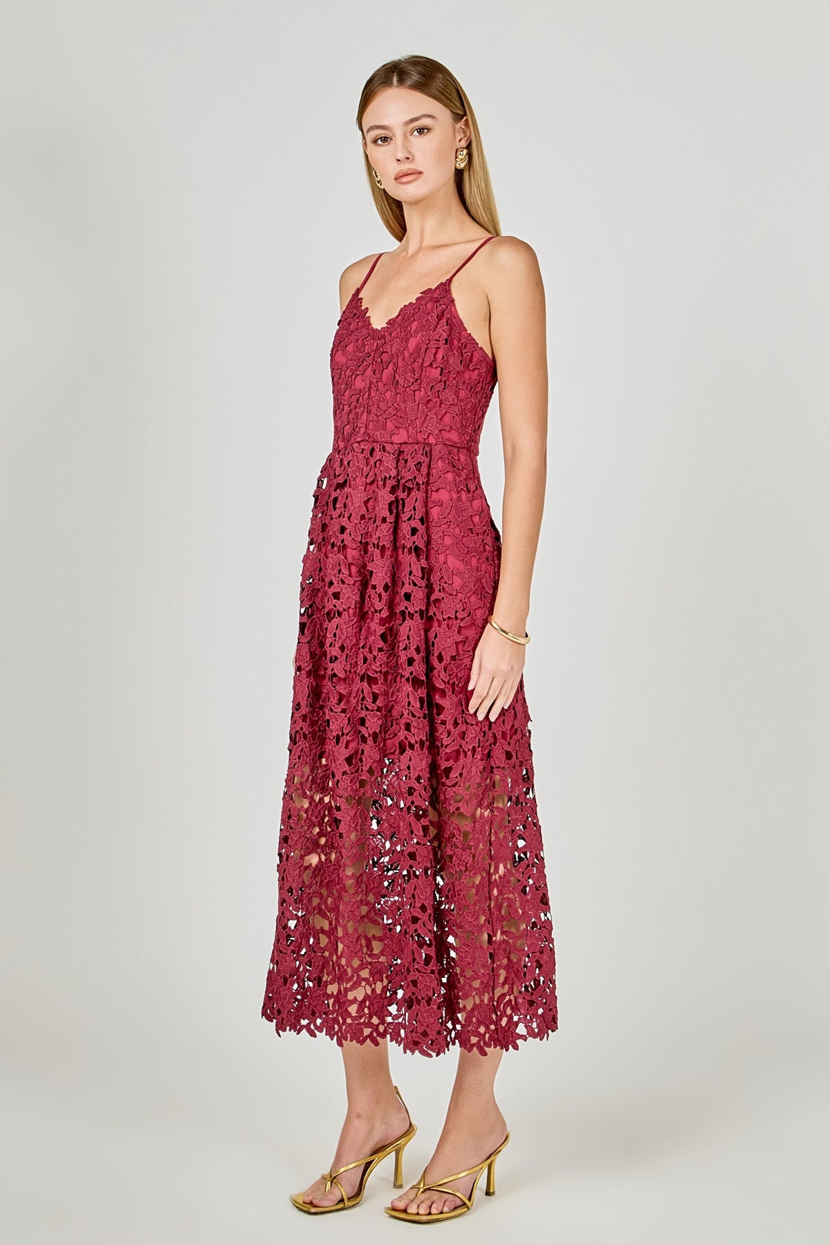Endless Rose New | Lace Midi Dress
