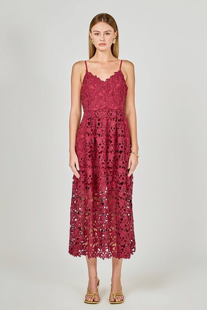 Endless Rose New | Lace Midi Dress