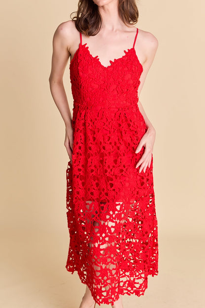 Endless Rose New | Lace Midi Dress