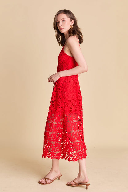 Endless Rose New | Lace Midi Dress