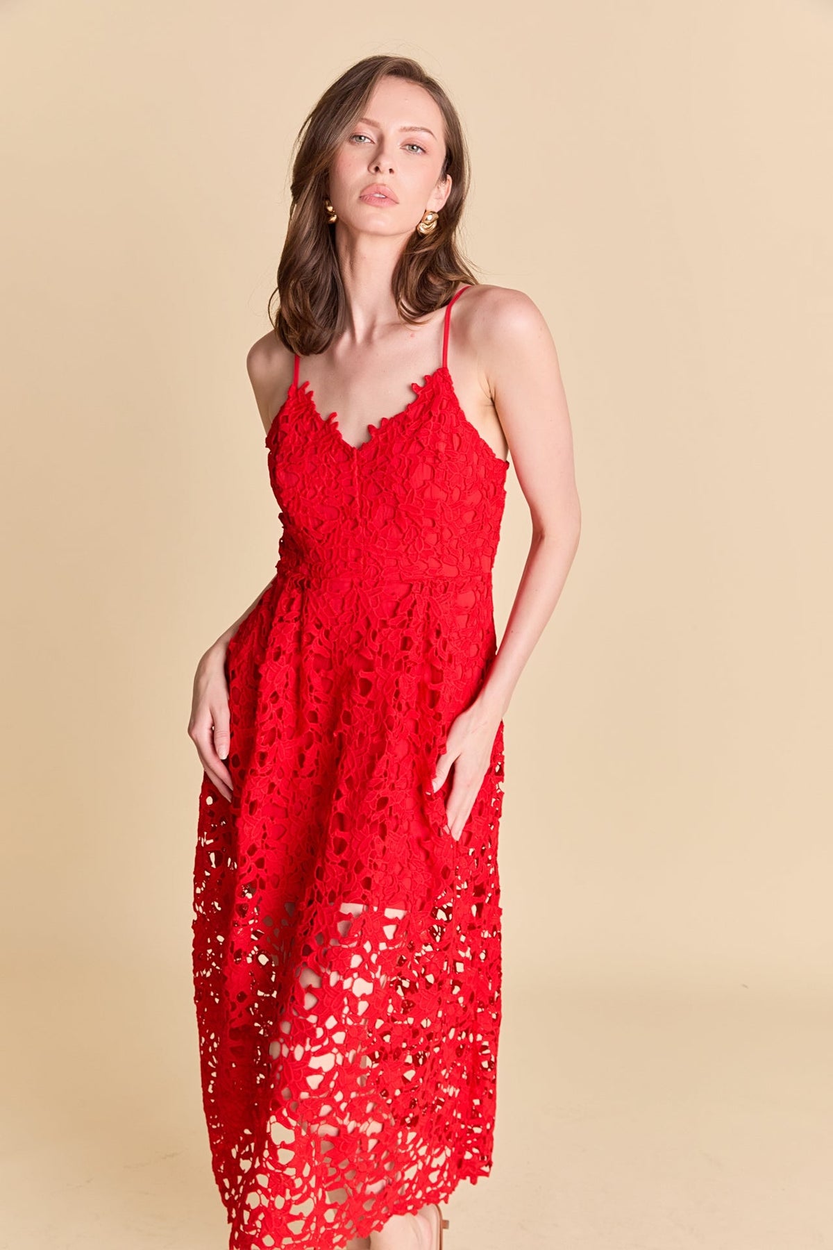 Endless Rose New | Lace Midi Dress