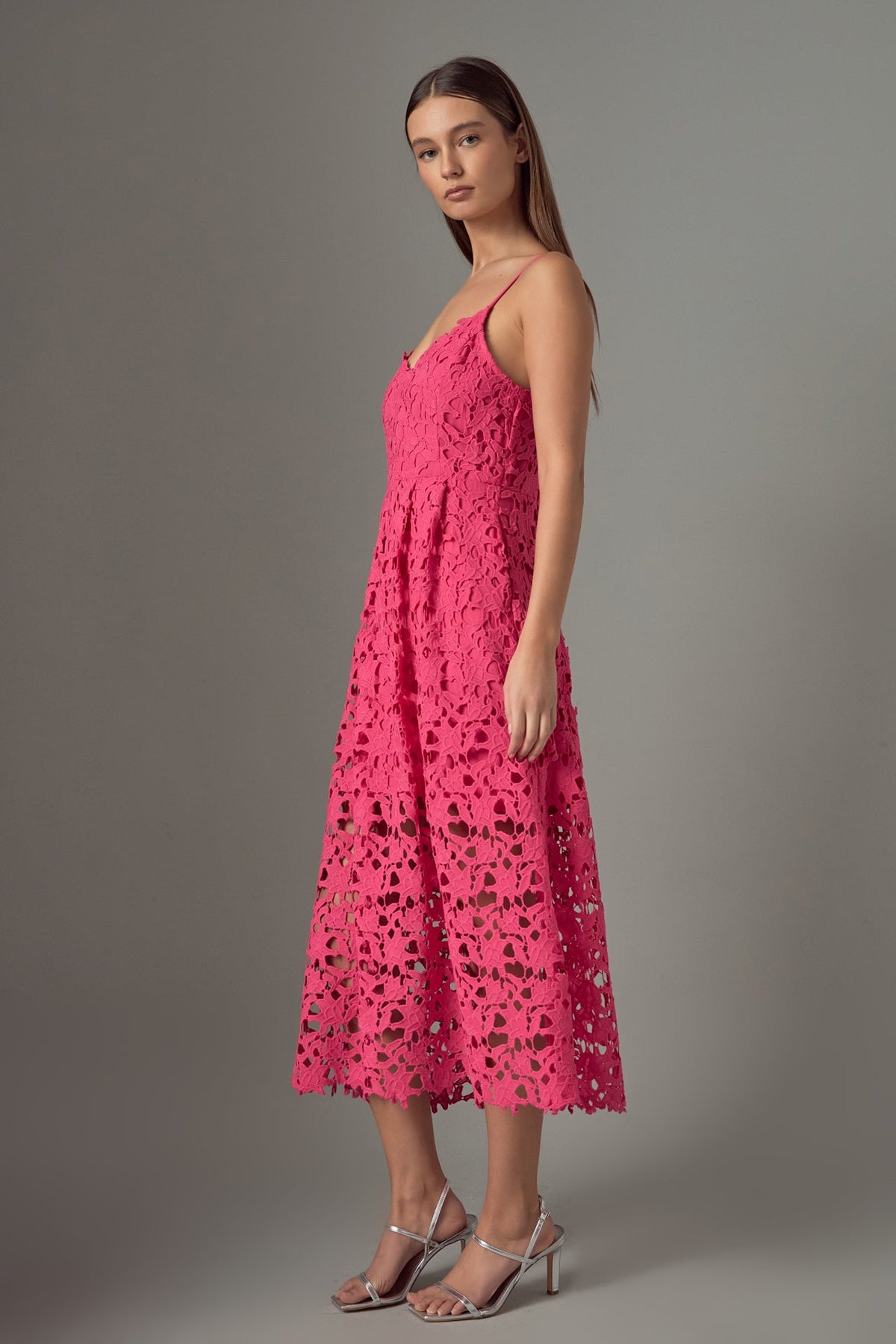 Endless Rose New | Lace Midi Dress