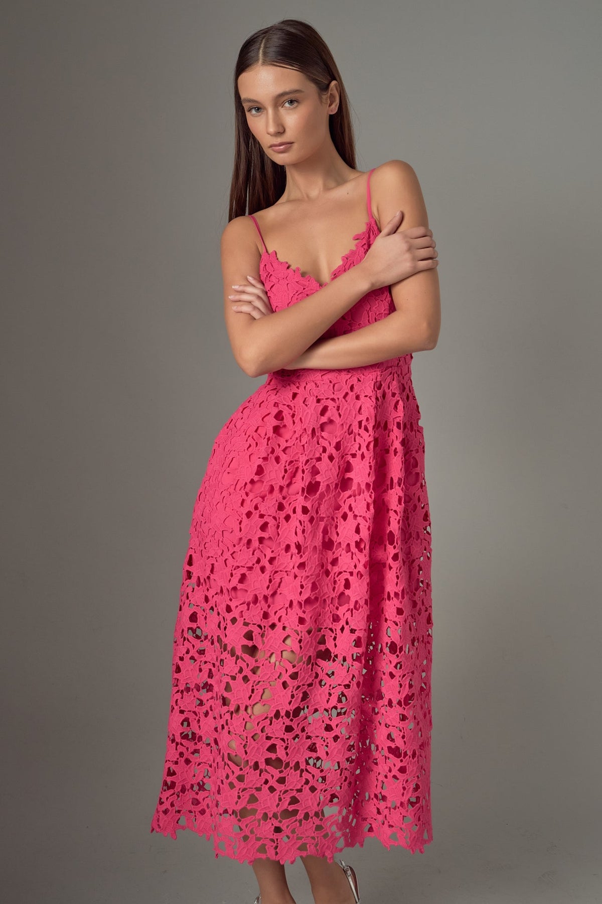 Endless Rose New | Lace Midi Dress