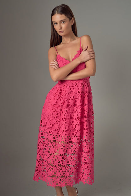 Endless Rose New | Lace Midi Dress