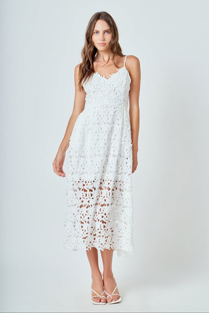 Endless Rose New | Lace Midi Dress