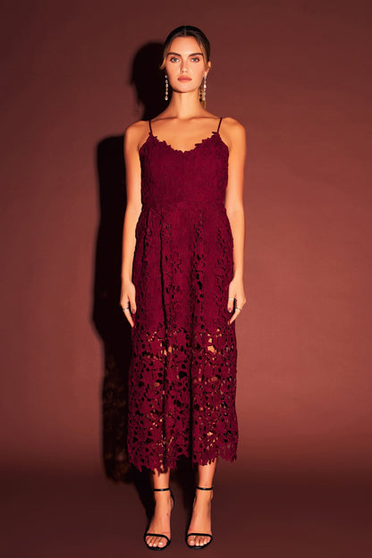 Endless Rose New | Lace Midi Dress