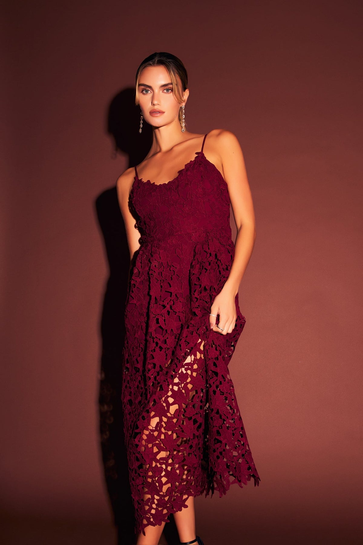 Endless Rose New | Lace Midi Dress