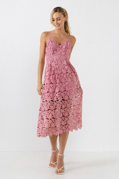 Endless Rose New | Lace Midi Dress