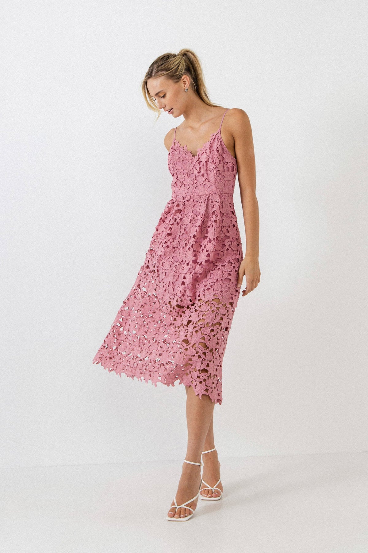 Endless Rose New | Lace Midi Dress