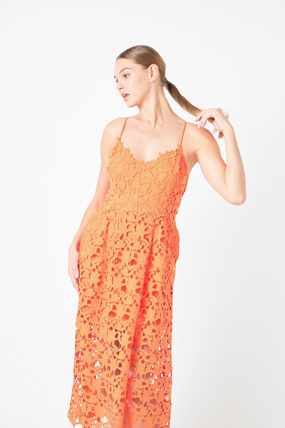 Endless Rose New | Lace Midi Dress