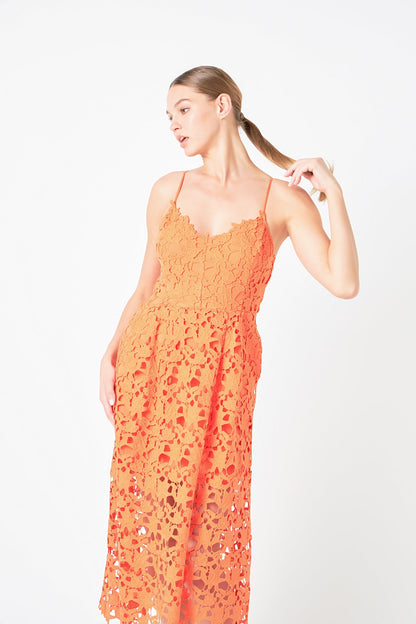 Endless Rose New | Lace Midi Dress