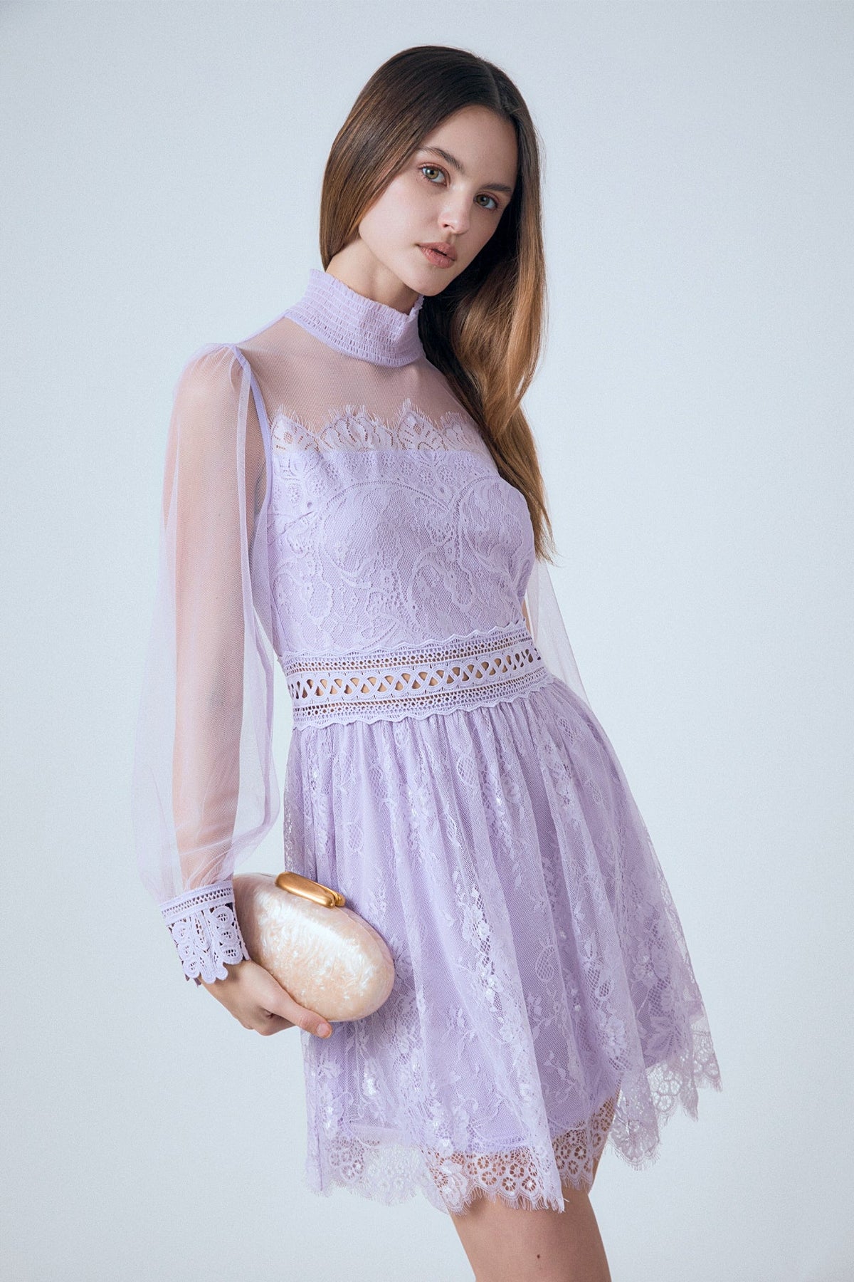 Endless Rose Trusted | Long Sleeve Lace Mini Dress