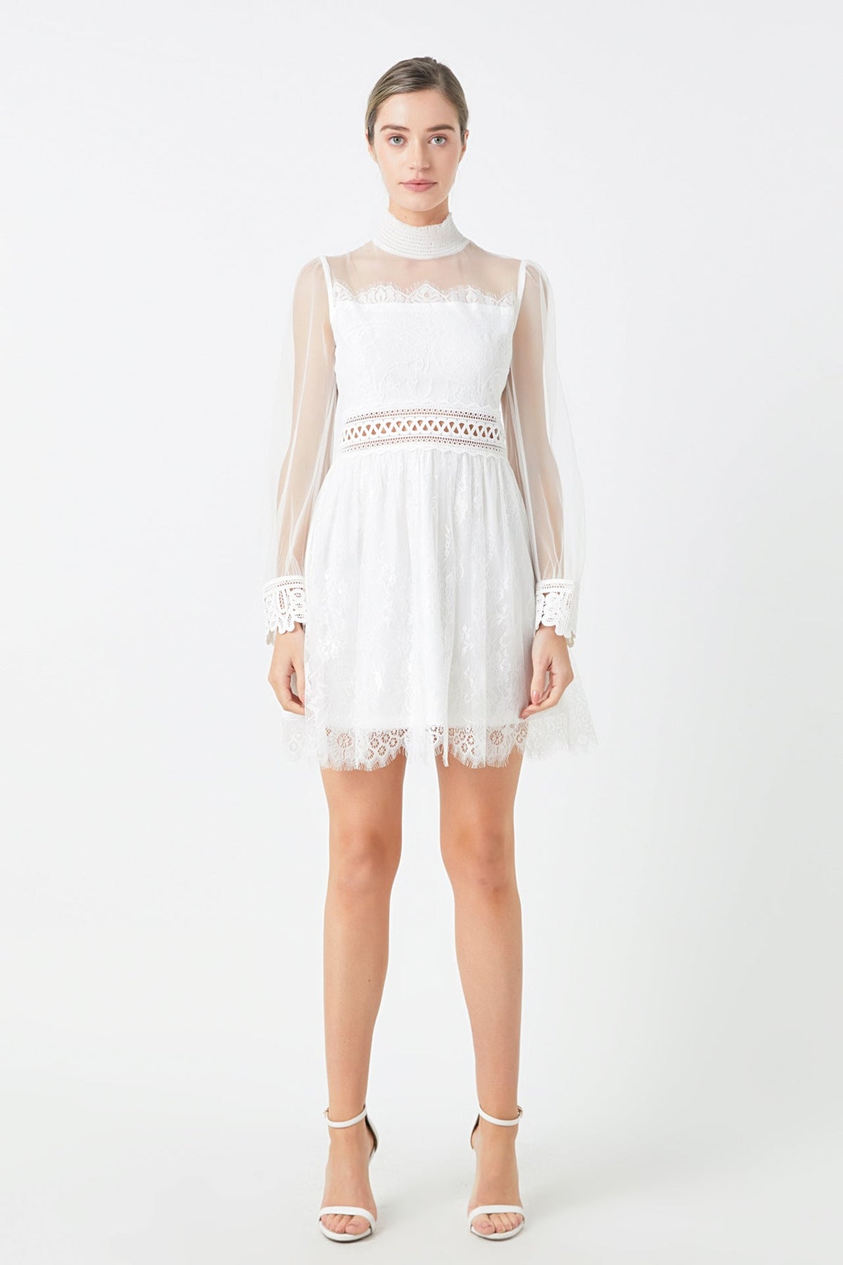 Endless Rose Trusted | Long Sleeve Lace Mini Dress