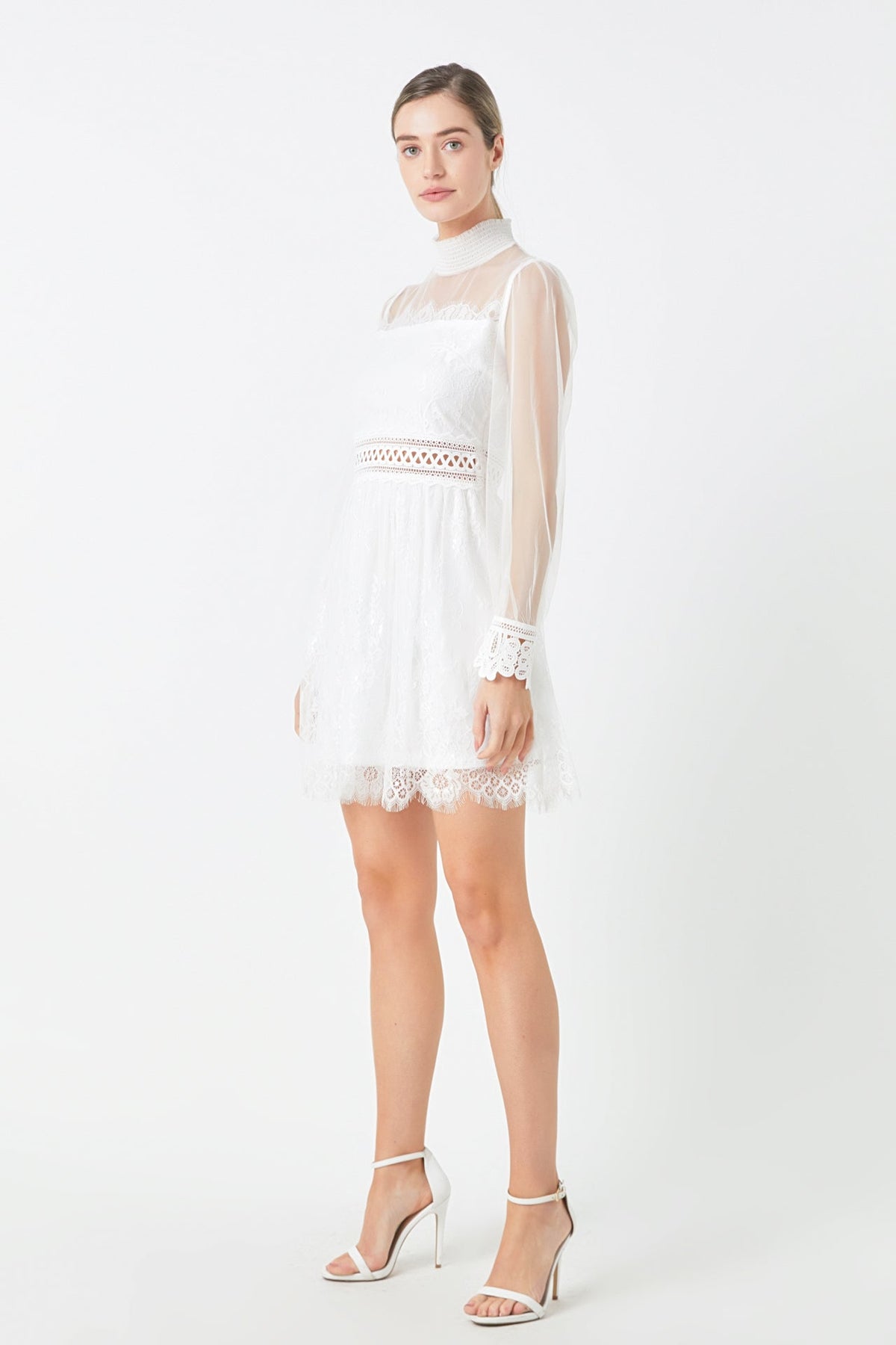 Endless Rose Trusted | Long Sleeve Lace Mini Dress
