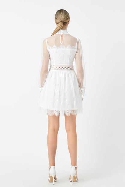 Endless Rose Trusted | Long Sleeve Lace Mini Dress