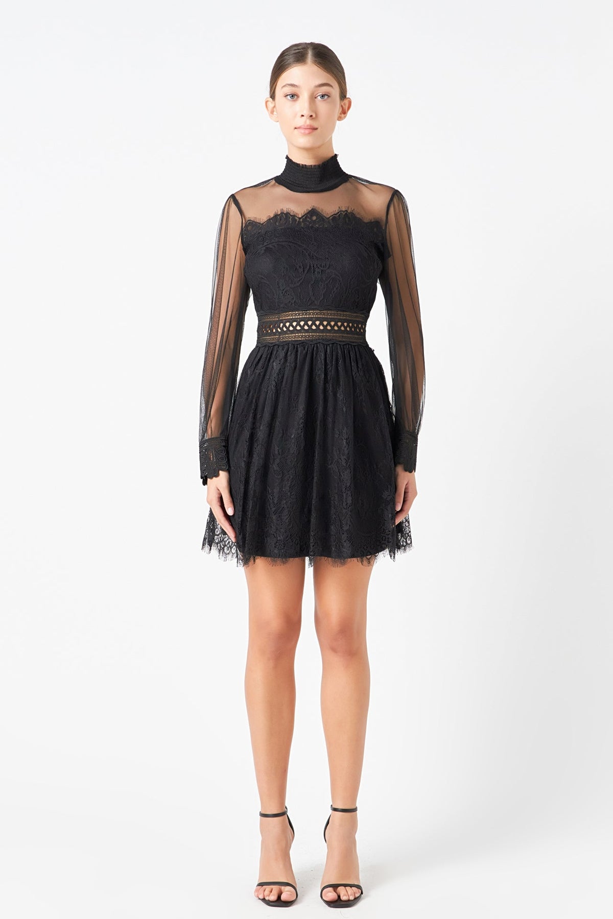 Endless Rose Trusted | Long Sleeve Lace Mini Dress