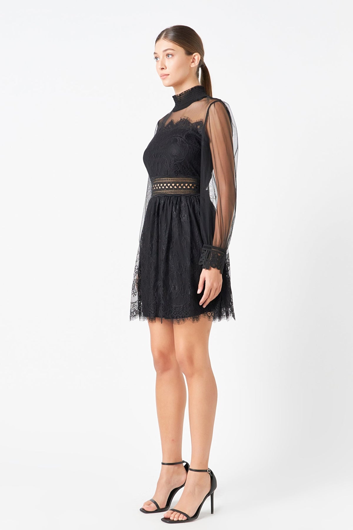 Endless Rose Trusted | Long Sleeve Lace Mini Dress
