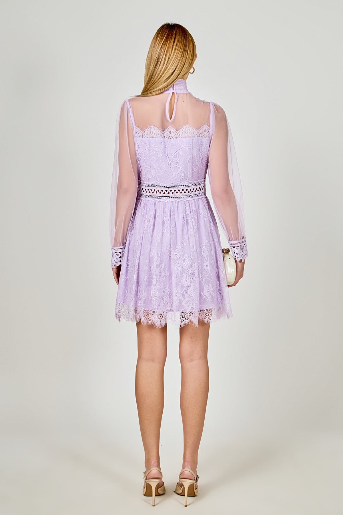 Endless Rose Trusted | Long Sleeve Lace Mini Dress