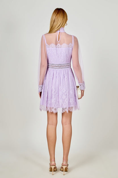 Endless Rose Trusted | Long Sleeve Lace Mini Dress