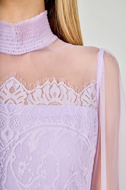 Endless Rose Trusted | Long Sleeve Lace Mini Dress