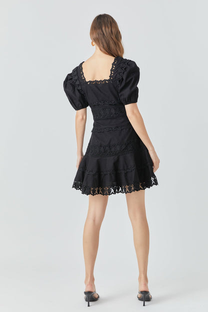 Endless Rose Discount | Lace Fit-and-Flare Mini Dress