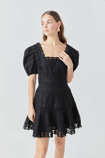 Endless Rose Discount | Lace Fit-and-Flare Mini Dress