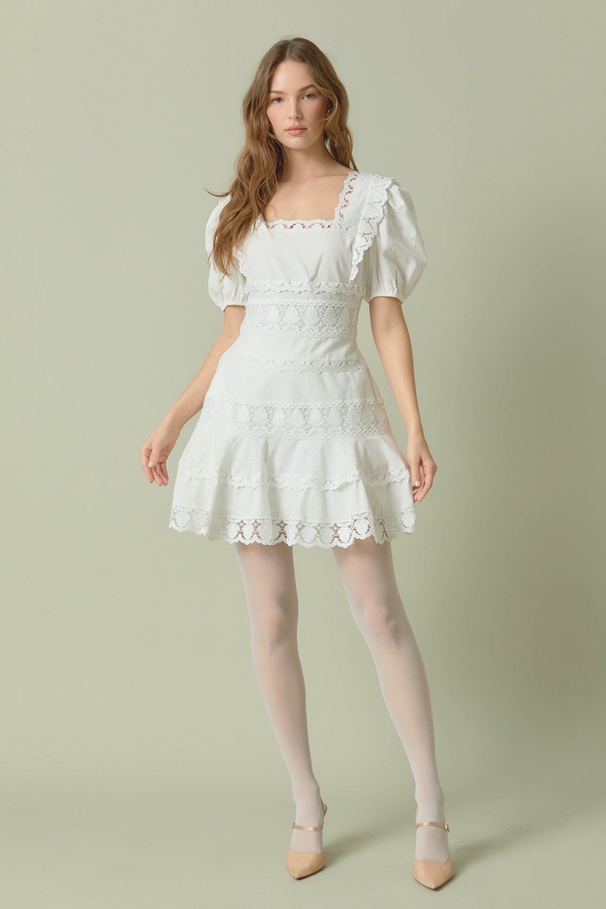 Endless Rose Discount | Lace Fit-and-Flare Mini Dress