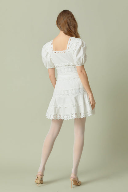 Endless Rose Discount | Lace Fit-and-Flare Mini Dress