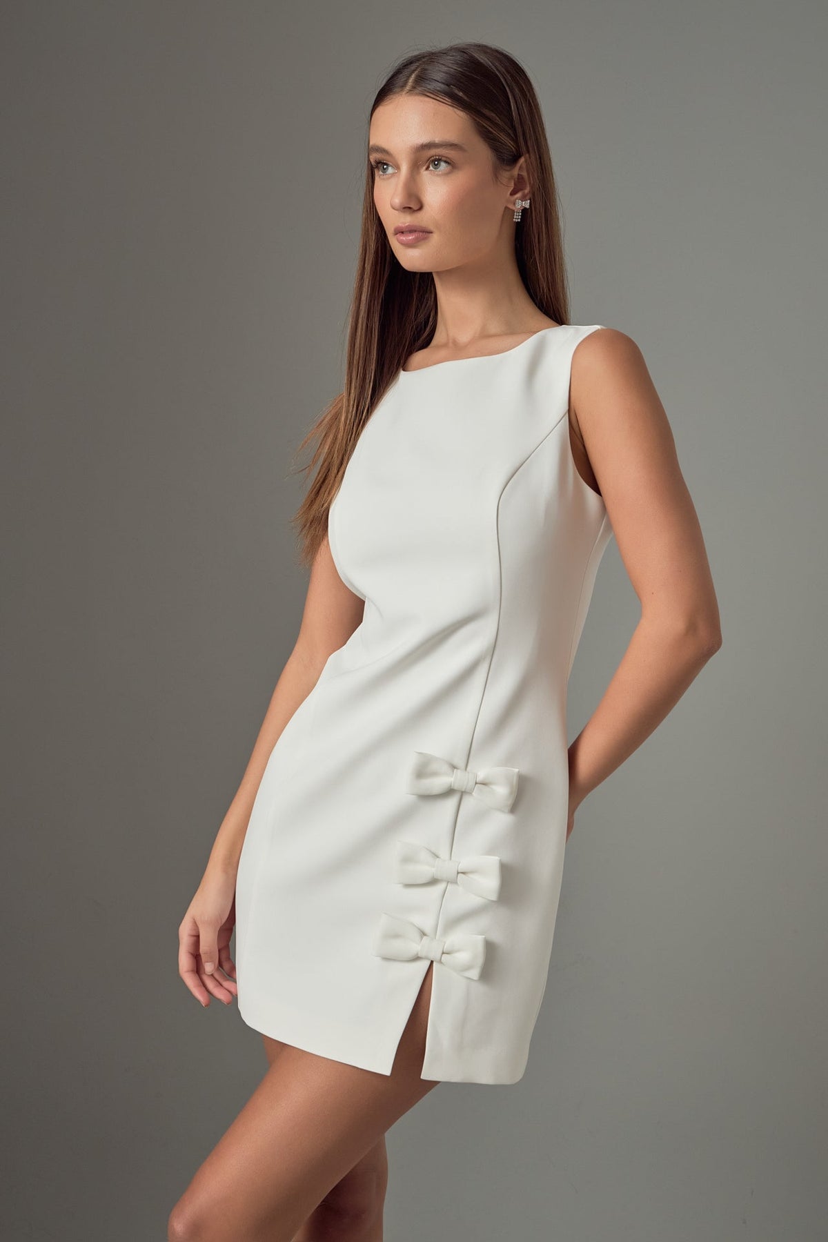 Endless Rose Recommended | Bow Slit Mini Dress