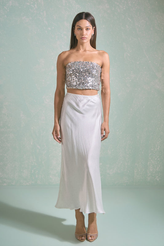 Endless Rose Best Price | Beaded Sequined Strapless Top