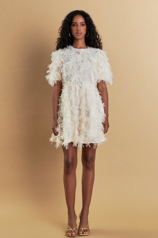 Endless Rose Best Seller | Textured Mesh Mini Dress