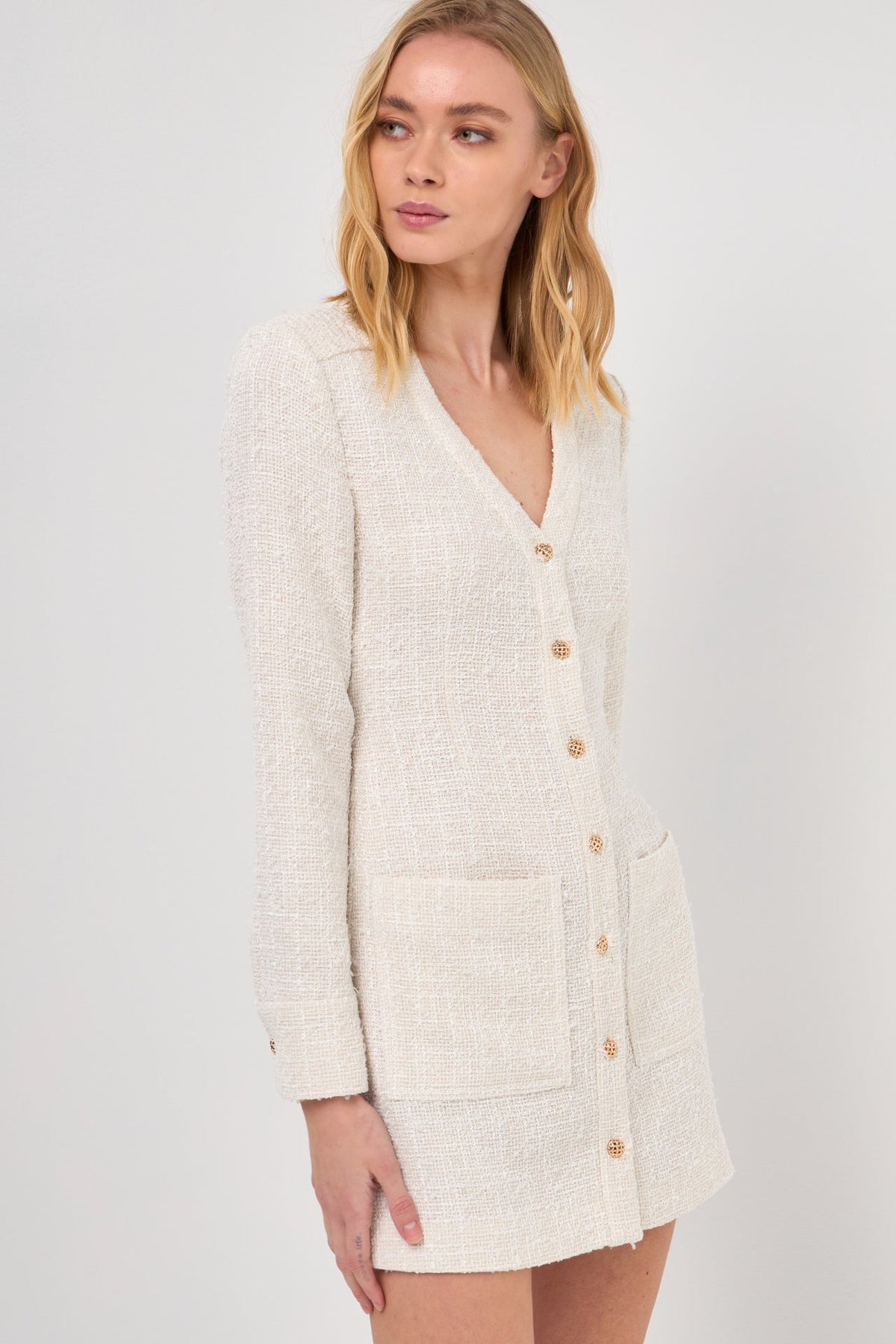 Endless Rose Signature | Textured Button Down Dress