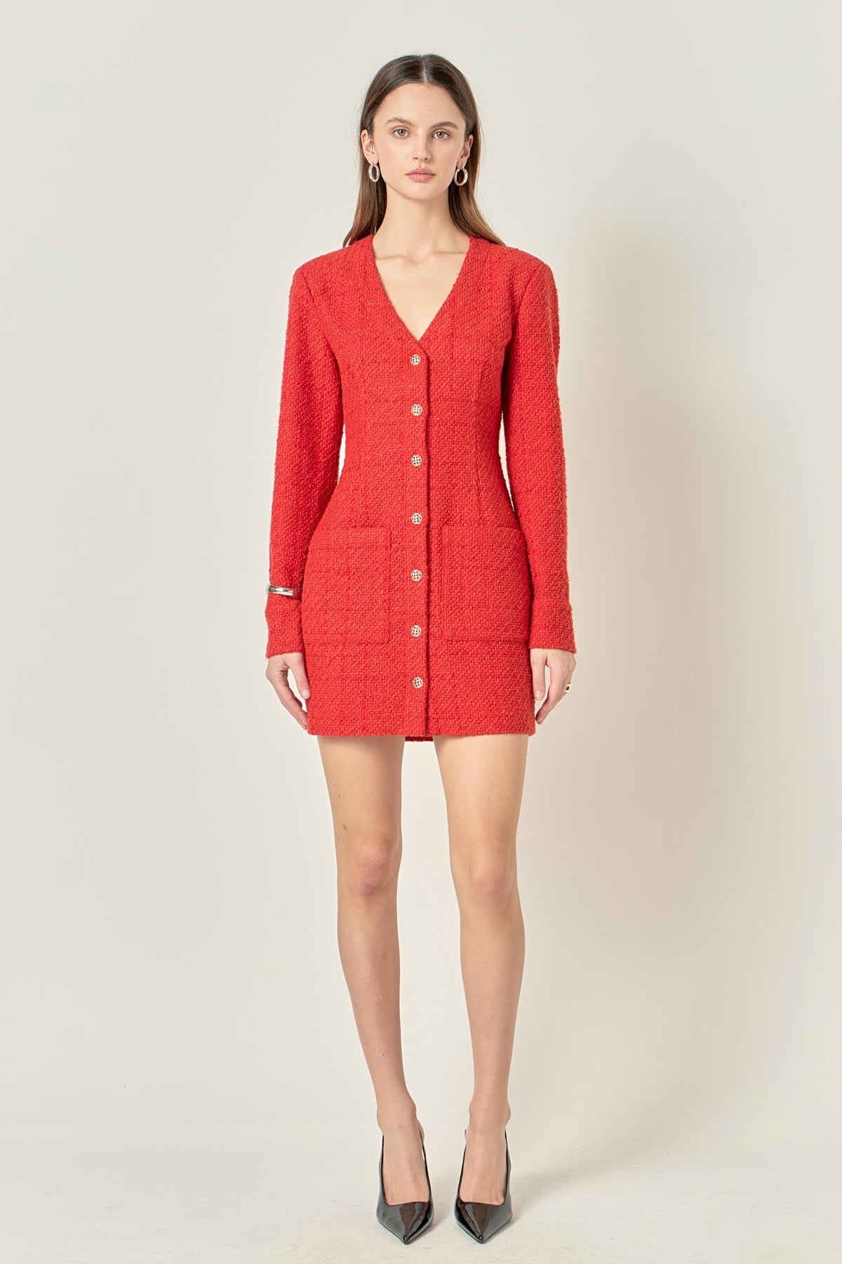 Endless Rose Signature | Textured Button Down Dress