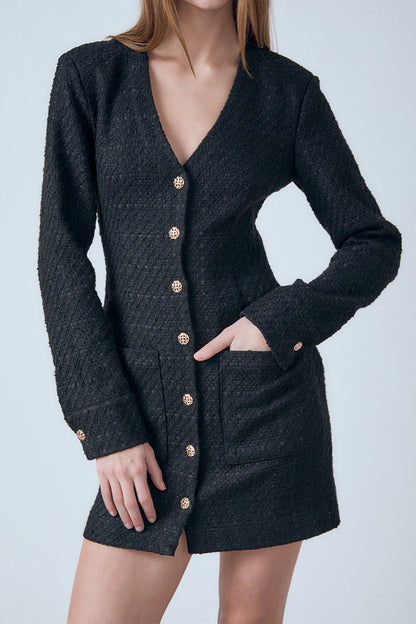 Endless Rose Signature | Textured Button Down Dress
