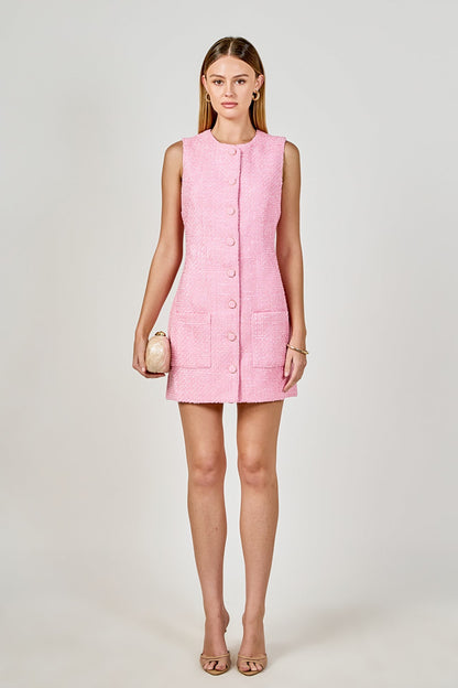 Endless Rose Special Offer | Sleeveless Tweed Mini Dress