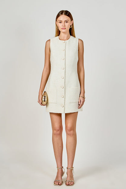 Endless Rose Special Offer | Sleeveless Tweed Mini Dress