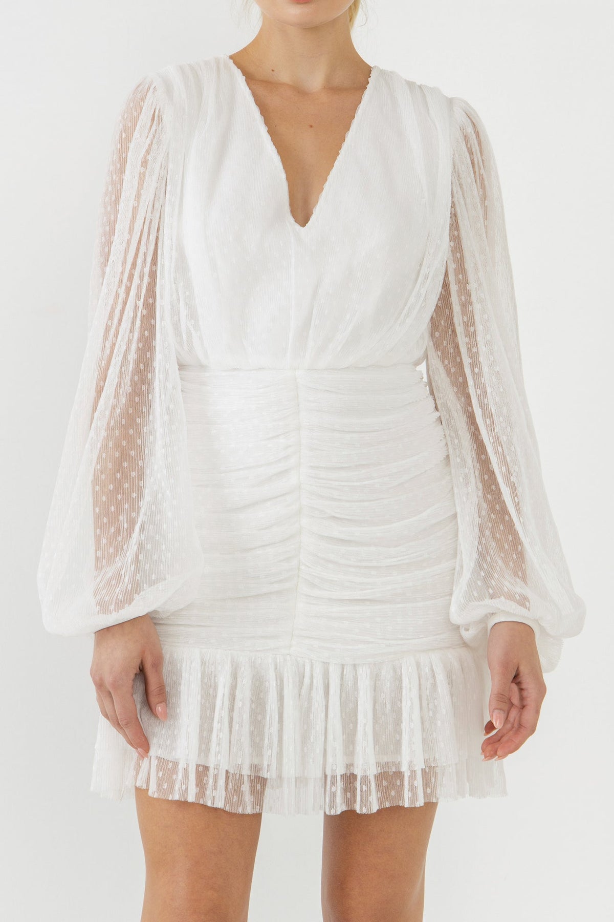 Endless Rose Value | Swiss Dot Ruched Dress