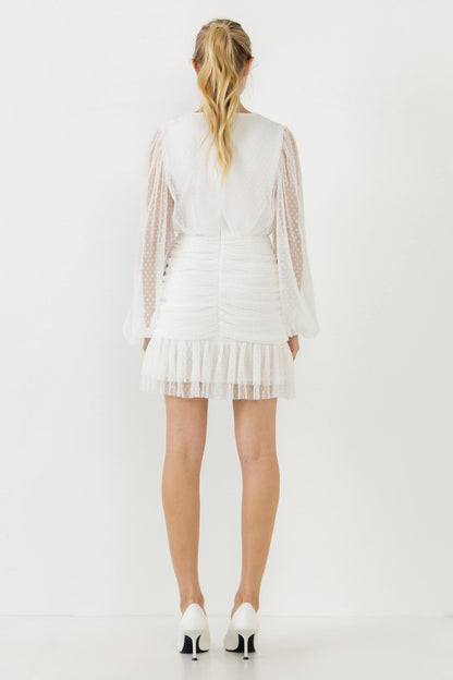 Endless Rose Value | Swiss Dot Ruched Dress