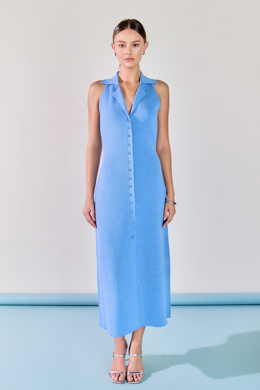 Endless Rose Customer Favorite | Collared Knit Midi Dress