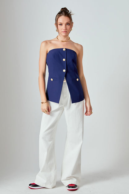 Endless Rose Best Seller | Strapless Suit Long Top