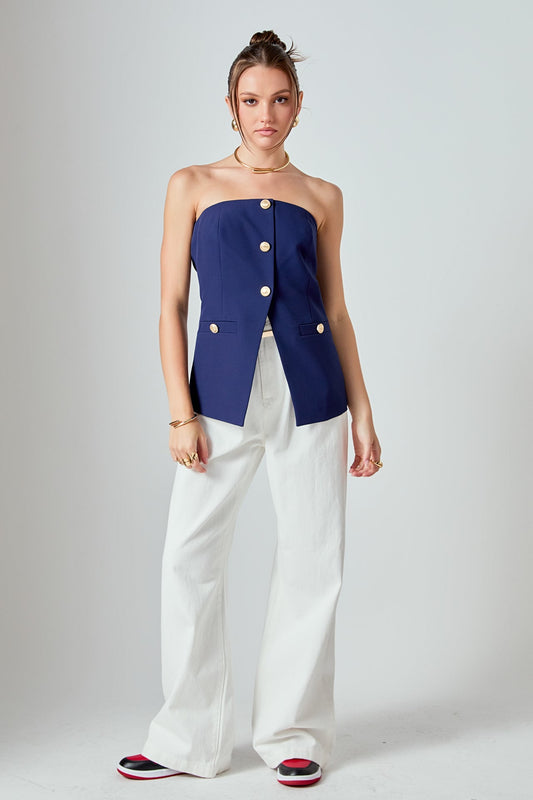 Endless Rose Best Seller | Strapless Suit Long Top